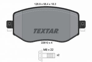 Textar 2261001 - Brzdové platničky -