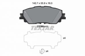 Textar 2276801 - Brzdové platničky -