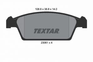 Textar 2306101 - Brzdové platničky -