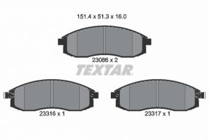 Textar 2308602 - Brzdové platničky -