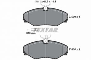 Textar 2309903 - Brzdové platničky -