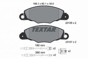 Textar 2313503 - Brzdové platničky -
