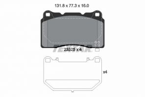 Textar 2332502 - Brzdové platničky -