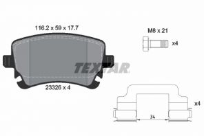 Textar 2332607 - Brzdové platničky -