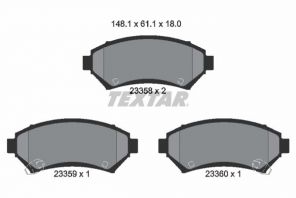 Textar 2335801 - Brzdové platničky -