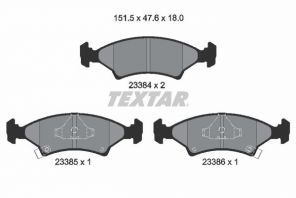 Textar 2338401 - Brzdové platničky -