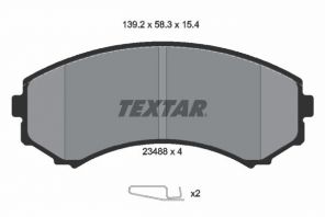 Textar 2348801 - Brzdové platničky -