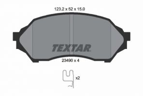 Textar 2349002 - Brzdové platničky -