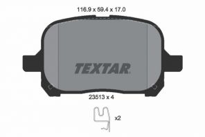Textar 2351302 - Brzdové platničky -