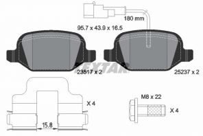 Textar 2351705 - Brzdové platničky -