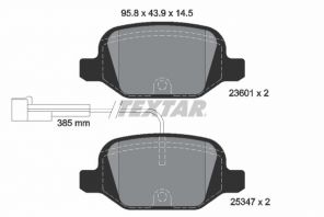 Textar 2360104 - Brzdové platničky -
