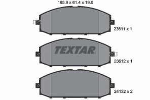 Textar 2361101 - Brzdové platničky -