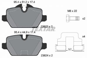 Textar 2362381 - Brzdové platničky -