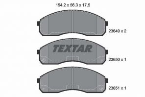 Textar 2364904 - Brzdové platničky -