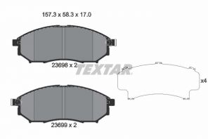 Textar 2369803 - Brzdové platničky -