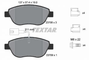 Textar 2370881 - Brzdové platničky -