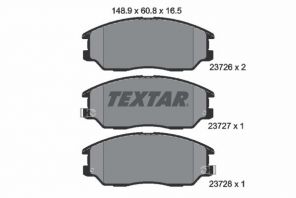 Textar 2372601 - Brzdové platničky -