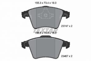Textar 2374702 - Brzdové platničky -