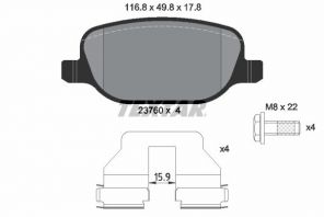 Textar 2376001 - Brzdové platničky -