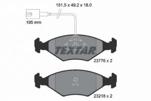 Textar 2377601 - Brzdové platničky -