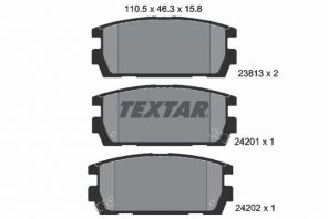 Textar 2381301 - Brzdové platničky -