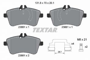Textar 2388101 - Brzdové platničky -
