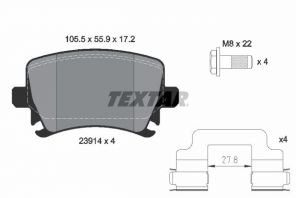 Textar 2391402 - Brzdové platničky -