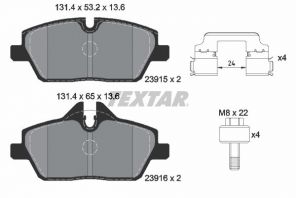 Textar 2391508 - Brzdové platničky -
