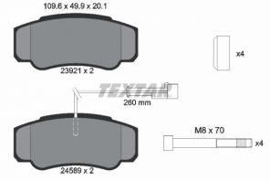 Textar 2392103 - Brzdové platničky -