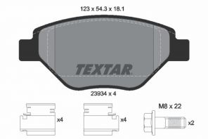 Textar 2393401 - Brzdové platničky -
