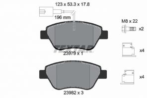 Textar 2397903 - Brzdové platničky -