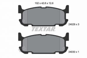 Textar 2402901 - Brzdové platničky -