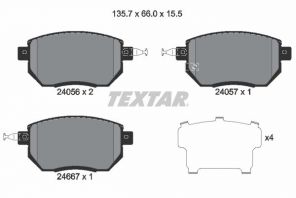 Textar 2405601 - Brzdové platničky -