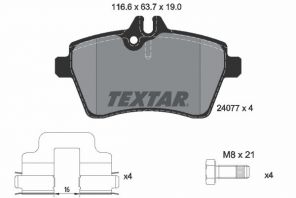 Textar 2407701 - Brzdové platničky -