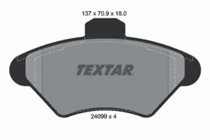 Textar 2409901 - Brzdové platničky -