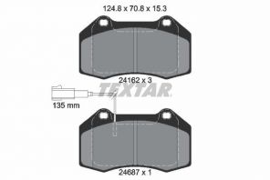 Textar 2416202 - Brzdové platničky -