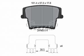 Textar 2416303 - Brzdové platničky -