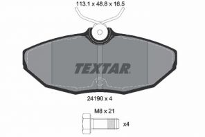 Textar 2419001 - Brzdové platničky -
