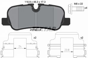 Textar 2419204 - Brzdové platničky -