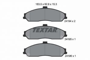 Textar 2419401 - Brzdové platničky -