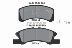 Textar 2422901 - Brzdové platničky -