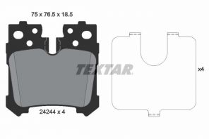 Textar 2424401 - Brzdové platničky -