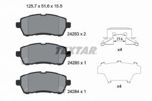 Textar 2428303 - Brzdové platničky -