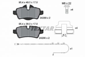 Textar 2428904 - Brzdové platničky -