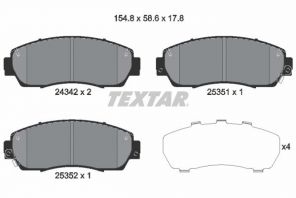 Textar 2434201 - Brzdové platničky -