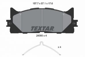 Textar 2435001 - Brzdové platničky -