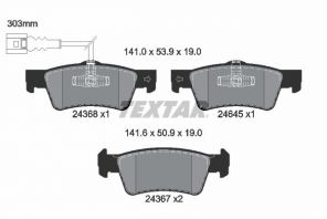 Textar 2436801 - Brzdové platničky -
