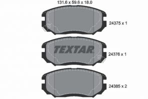 Textar 2437501 - Brzdové platničky -