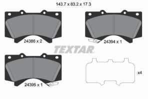 Textar 2438601 - Brzdové platničky -