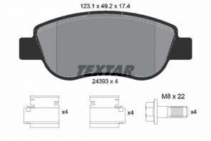 Textar 2439301 - Brzdové platničky -